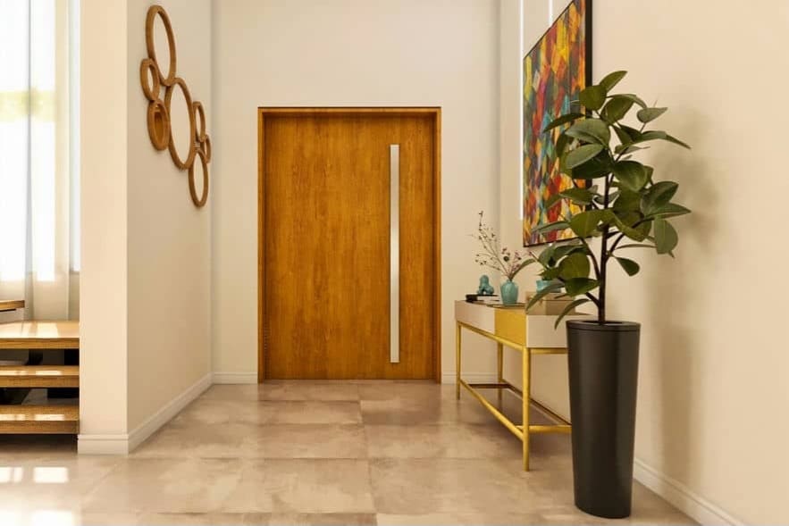 Interior da entrada de uma casa