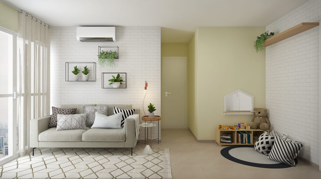 Decoração de sala pequena com boa iluminação